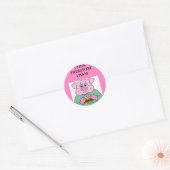 ik denk daarom dat ik een grap ben ronde sticker (Envelop)