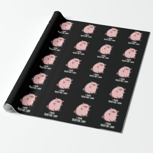 Ik denk daarom dat ik Funny Pig Donk BG Cadeaupapier (Uitgerold)