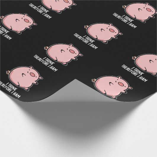 Ik denk daarom dat ik Funny Pig Donk BG Cadeaupapier (Hoek)
