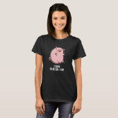 Ik denk daarom dat ik Funny Pig Donk BG T-shirt (Voorkant volledig)