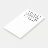 Ik denk daarom dat ik poep post-it® notes (Schuin)