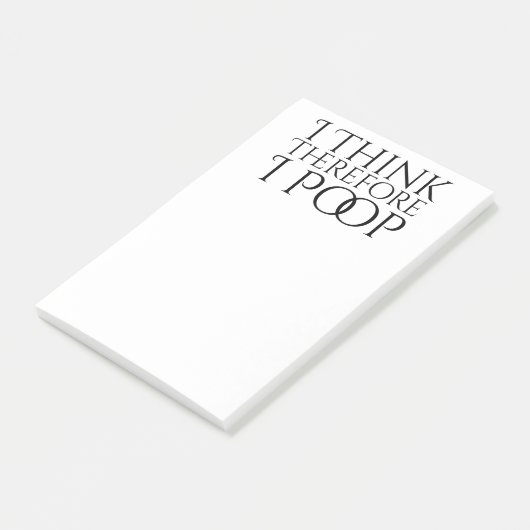Ik denk daarom dat ik poep post-it® notes (Schuin)