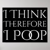 Ik denk daarom dat ik poep poster (Voorkant)