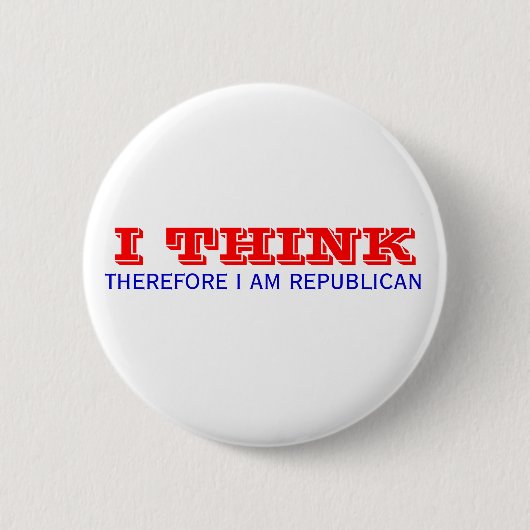 IK DENK DAAROM DAT IK REPUBLIEK BEN RONDE BUTTON 5,7 CM (Voorkant)