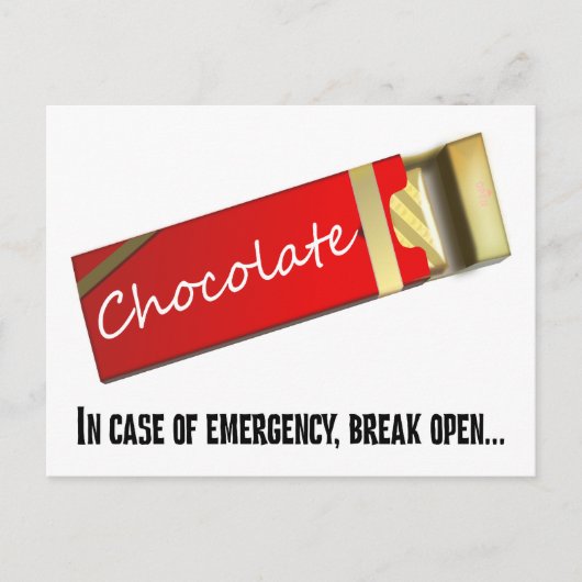 Ik denk dat dit een chocoladenoodgeval is briefkaart (Voorkant)