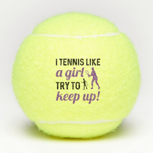 Ik denk dat een meisje probeert op te houden tennisballen (Voorkant)