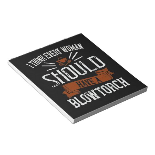 Ik denk dat elke vrouw een bladerbak moet hebben notitieblok (Schuin)