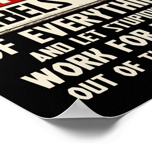 Ik denk dat het tijd is om de waarschuwingslabels poster (Hoek)