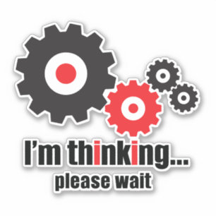 Ik denk dat ik alsjeblieft wacht sticker