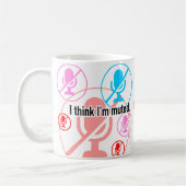 Ik denk dat ik gedempt ben. koffiemok (Links)