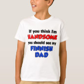 Ik denk dat ik handig Fins vader ben T-shirt (Voorkant)
