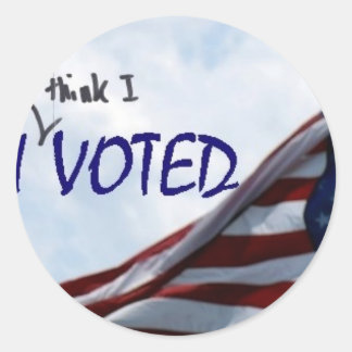 Ik denk dat ik heb gestemd ronde sticker