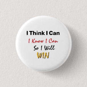 Ik denk dat ik het kan, ik weet dat ik het kan, du ronde button 3,2 cm