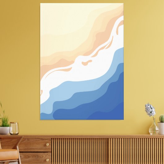 Ik denk dat ik het strand kan zien canvas afdruk (Insitu (Woonkamer))