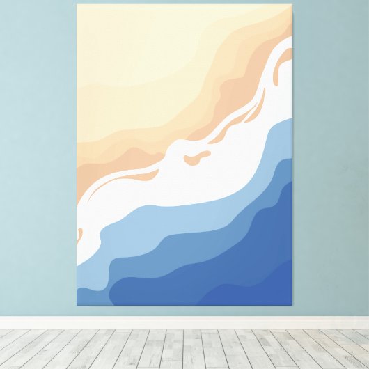 Ik denk dat ik het strand kan zien canvas afdruk (Insitu (Houten vloer))