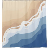 Ik denk dat ik het strand kan zien douchegordijn (Voorkant)