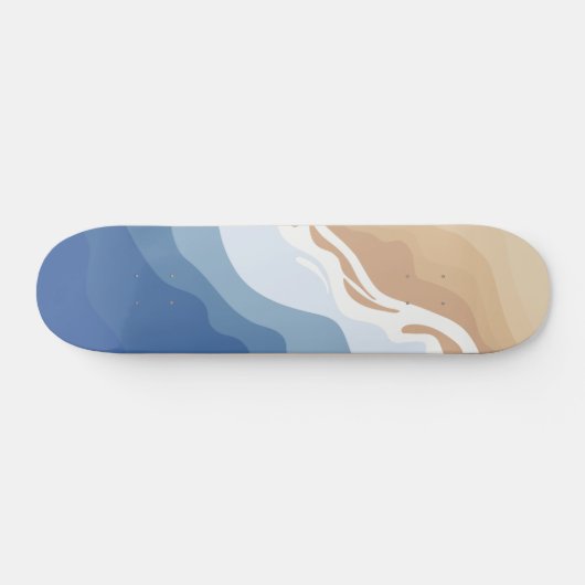 Ik denk dat ik het strand kan zien skateboard (Horizontaal)
