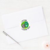 Ik denk dat ik van je hou... ronde sticker (Envelop)