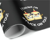 Ik denk dat ik vast zit aan je grappige lijm Pun D Cadeaupapier (Rol Hoek)