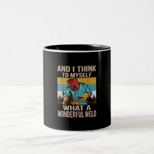 Ik denk dat ik zelf denk wat geweldig was als Vint Tweekleurige Koffiemok