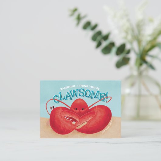 Ik denk dat je Clawsome Classroom Valentijn bent Informatiekaartje (Staand voorkant)