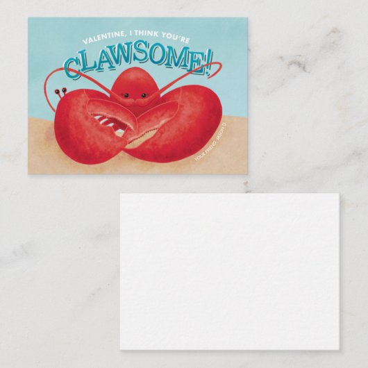 Ik denk dat je Clawsome Classroom Valentijn bent Informatiekaartje (Voorkant / Achterkant)