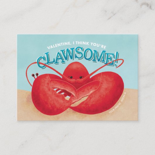Ik denk dat je Clawsome Classroom Valentijn bent Informatiekaartje (Voorkant)