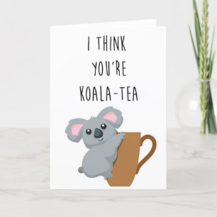 Ik denk dat je Koala bent - Thee grappige woordspe Kaart