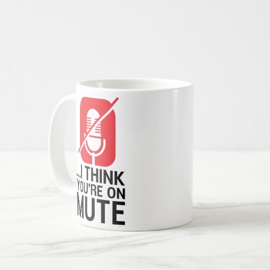 ...ik denk dat je op stomme, grappige thuiswerken  koffiemok (Voorkant links)