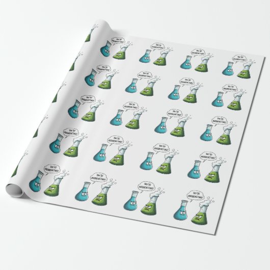 Ik denk dat je overdrijft met grappige nerdwetensc cadeaupapier (Uitgerold)