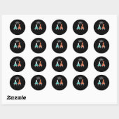 Ik denk dat je overreageert - Funny Nerd Chemistry Ronde Sticker (Vel)