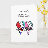 Ik denk dat jij behoorlijk coole voedselpunsneeuwk kaart (Gele Bloem)