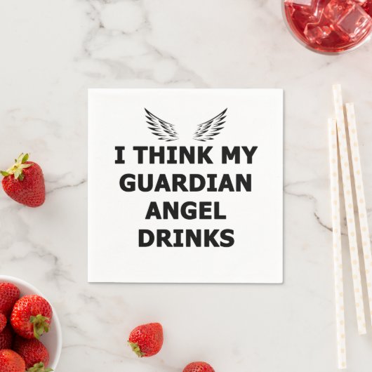 Ik denk dat mijn Guardian Angel Drink Servet (Insitu)
