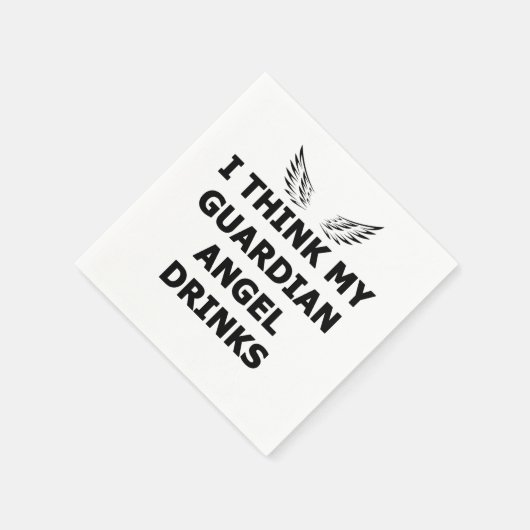 Ik denk dat mijn Guardian Angel Drink Servet (Hoek)