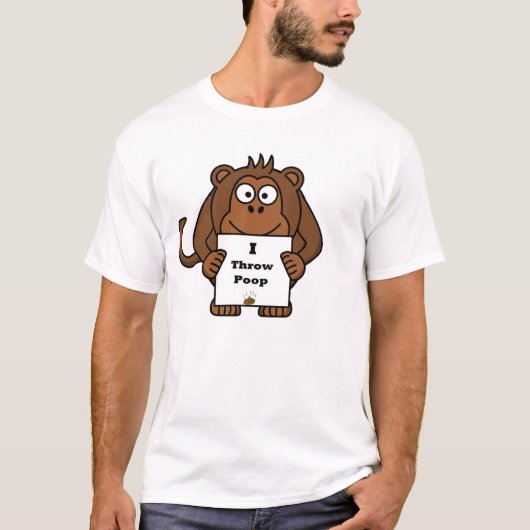 Ik denk dat Poop Monkey T-shirt (Voorkant)