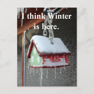 Ik denk dat Winter hier is. Briefkaart