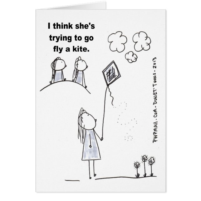 Ik denk dat ze proberen een vlieger te vliegen (Voorkant)