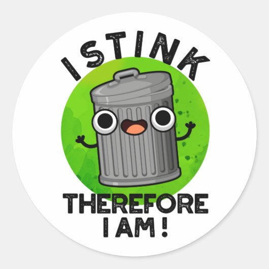 Ik denk dus dat ik grappige prun ben ronde sticker (Voorkant)