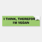 IK DENK DUS DAT IK VEGAN BEN BUMPERSTICKER (Voorkant)