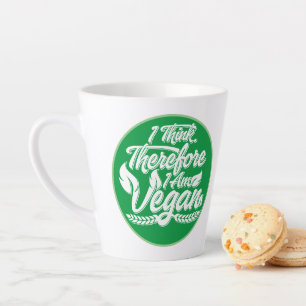 Ik denk dus dat ik Vegan ben Latte Mok
