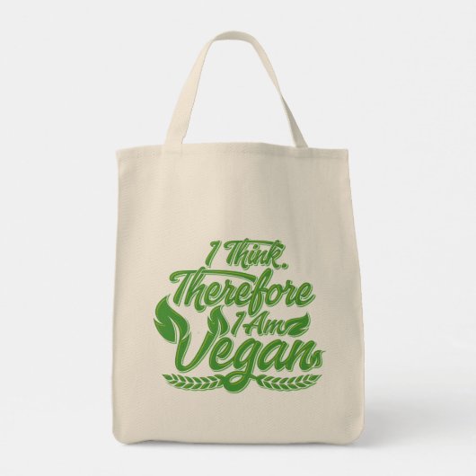 Ik denk dus dat ik Vegan ben Tote Bag (Achterkant)