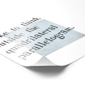 Ik denk graag buiten de doos foto afdruk (Hoek)