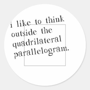 Ik denk graag buiten de doos ronde sticker