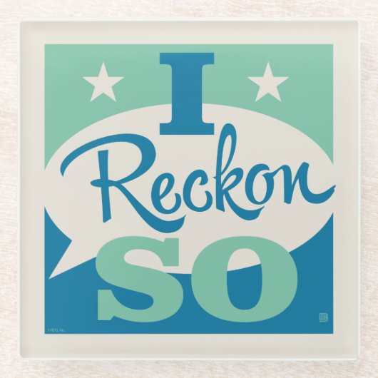 Ik denk het wel glazen onderzetter (Voorkant)