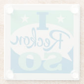 Ik denk het wel glazen onderzetter (Achterkant)