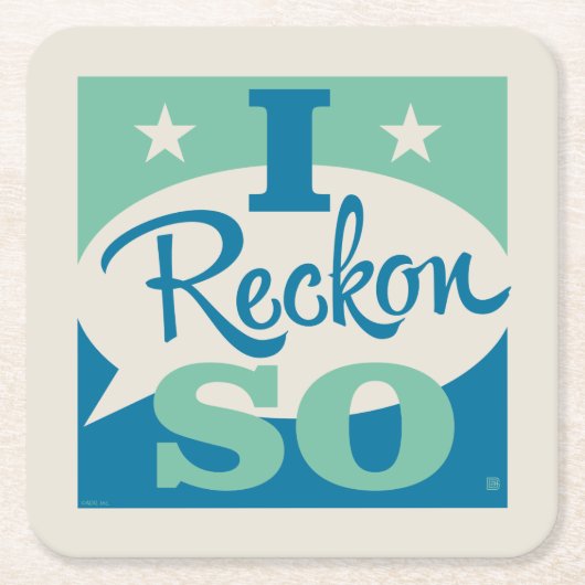 Ik denk het wel vierkante kartonnen onderzetter (Voorkant)