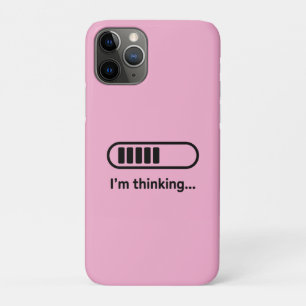 Ik denk... Laadbalk Roze Minimali iPhone 11 Pro Hoesje