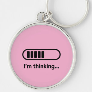 Ik denk... Laadbalk Roze Minimali Sleutelhanger