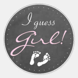 Ik denk meisje ronde sticker