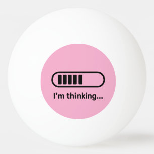 Ik denk na... Laadbalk Roze Minimalistisch Pingpongballen